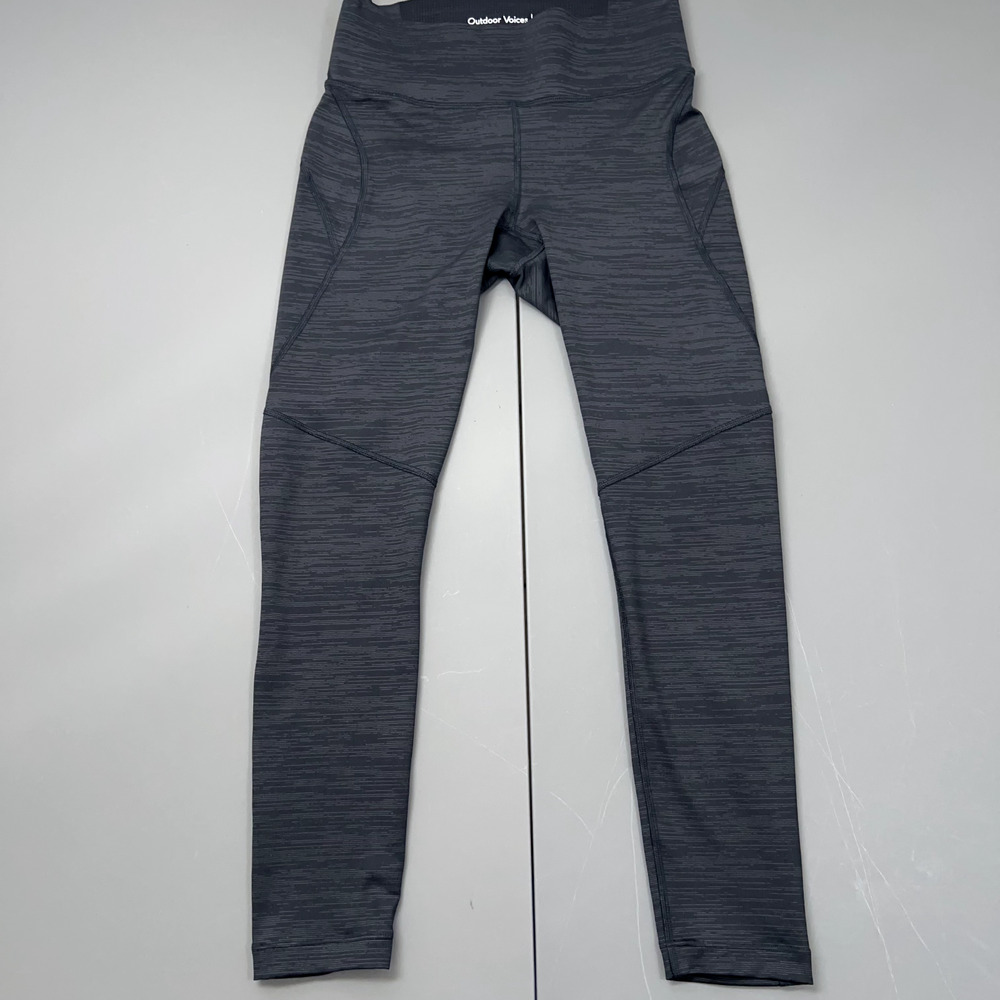 Outdoor Voices Leggings Women Small Space Grey Cropped Capri Pant Low Rise
